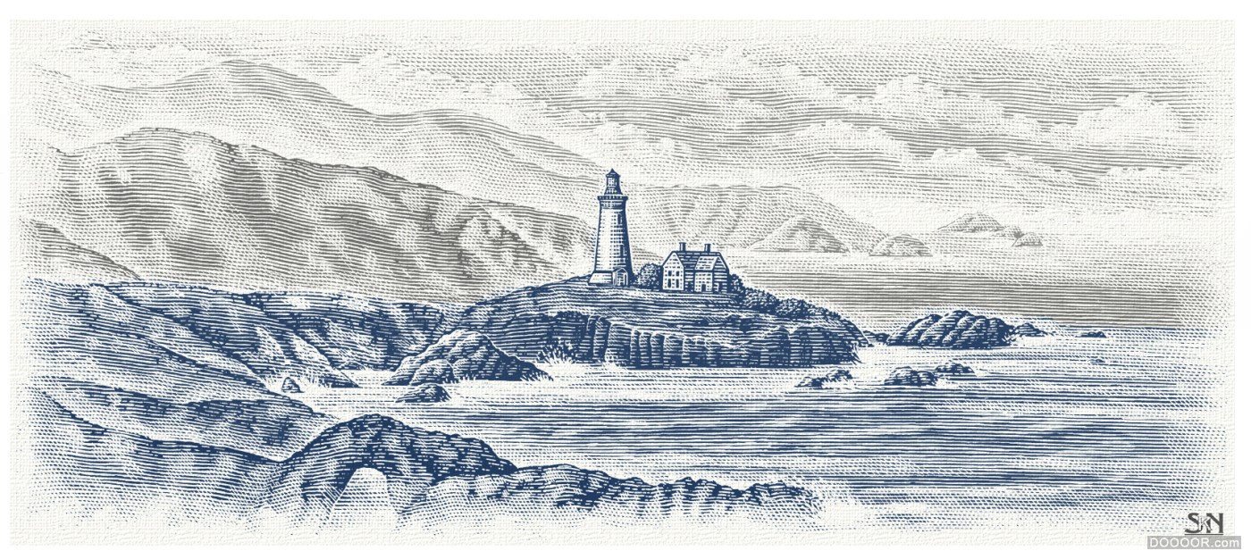 美国Steven Noble木刻雕刻版画风格酒类标签插画作品 [130P] 98.jpg