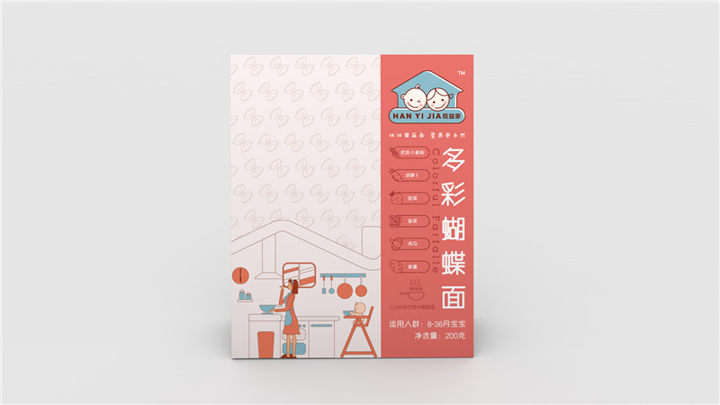 儿童面条包装设计，包装设计，面条包装设计