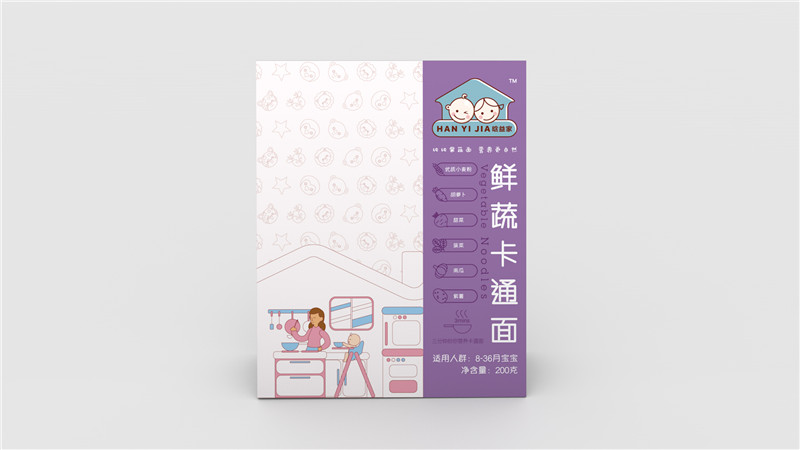 儿童面条包装设计，包装设计，面条包装设计