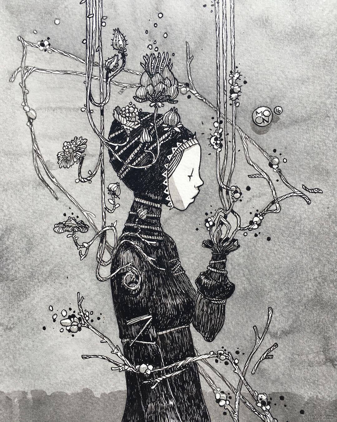 异域风光个性手法美少女插画作品-法国_ moon [39P] (16).jpg