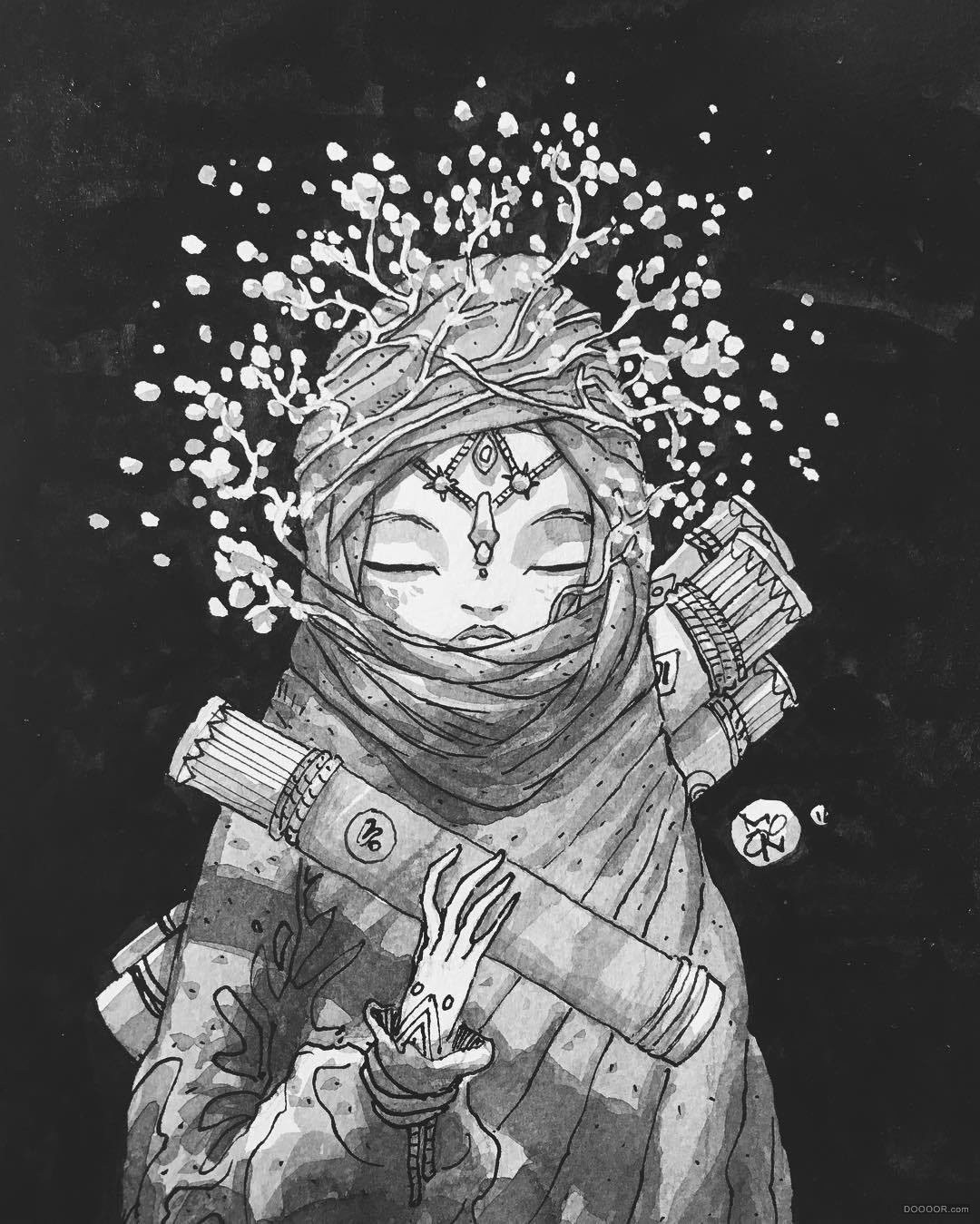 异域风光个性手法美少女插画作品-法国_ moon [39P] (19).jpg