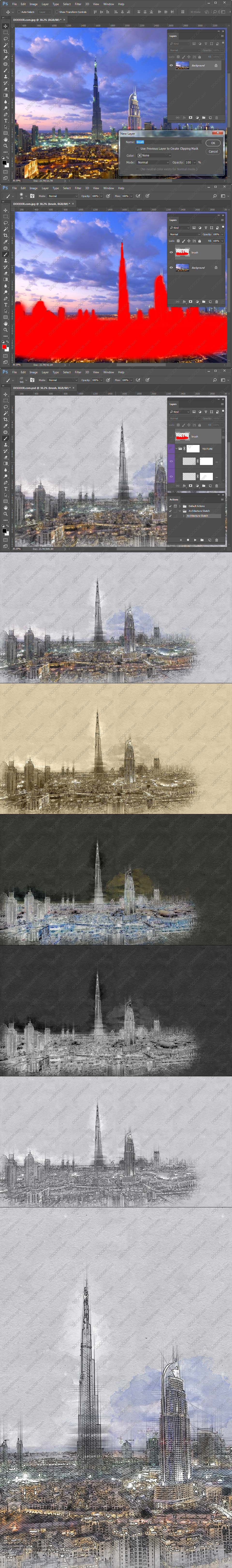 殿堂级建筑照片转手绘架构草图特效PHOTOSHOP动作[附图文方法] (2).jpg