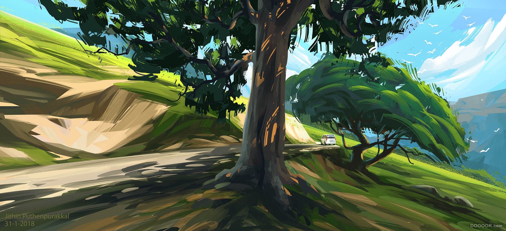 印度jithin puthenpurakkal彩色简笔插画作品 [57P] (47).jpg