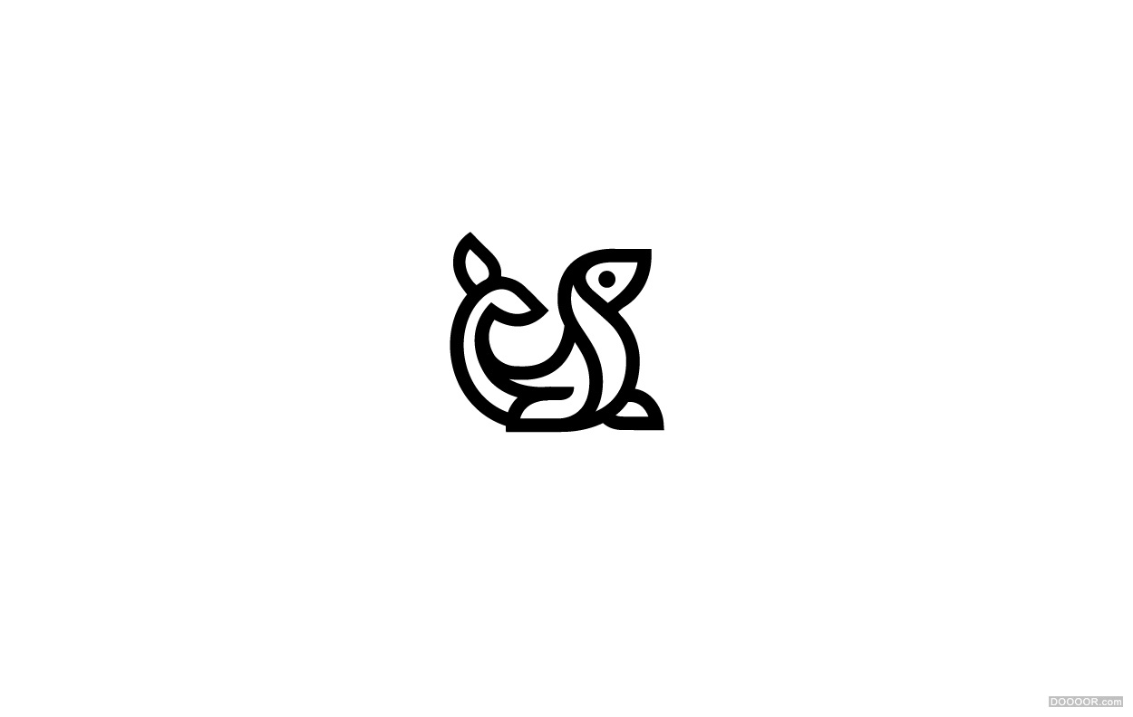 法国Martigny Matthieu动物LOGO线条风格设计欣赏 [76P] (9).jpg