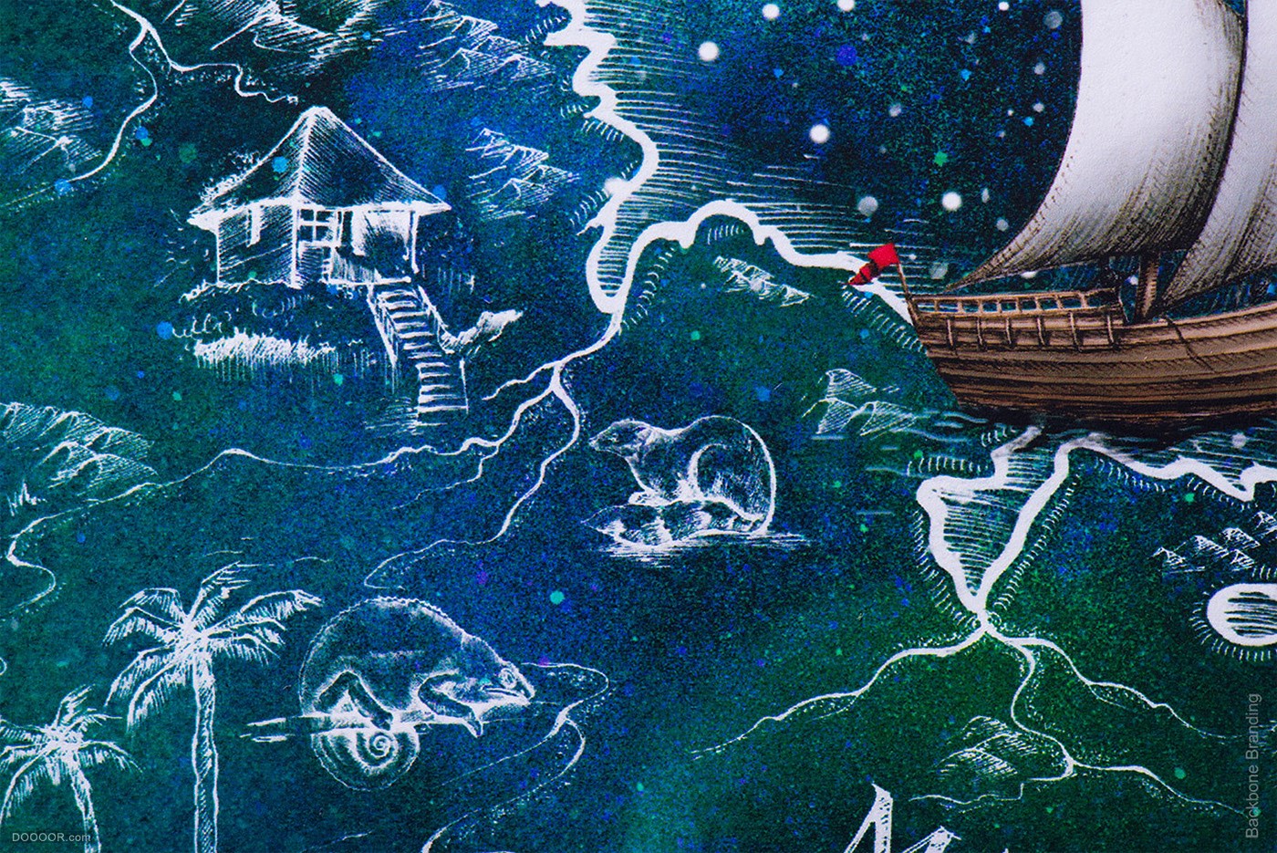 MIZAM阿联酋起源系列巧克力棒插画风格系列帆船海浪包装设计-美国Backbone Branding [2.jpg