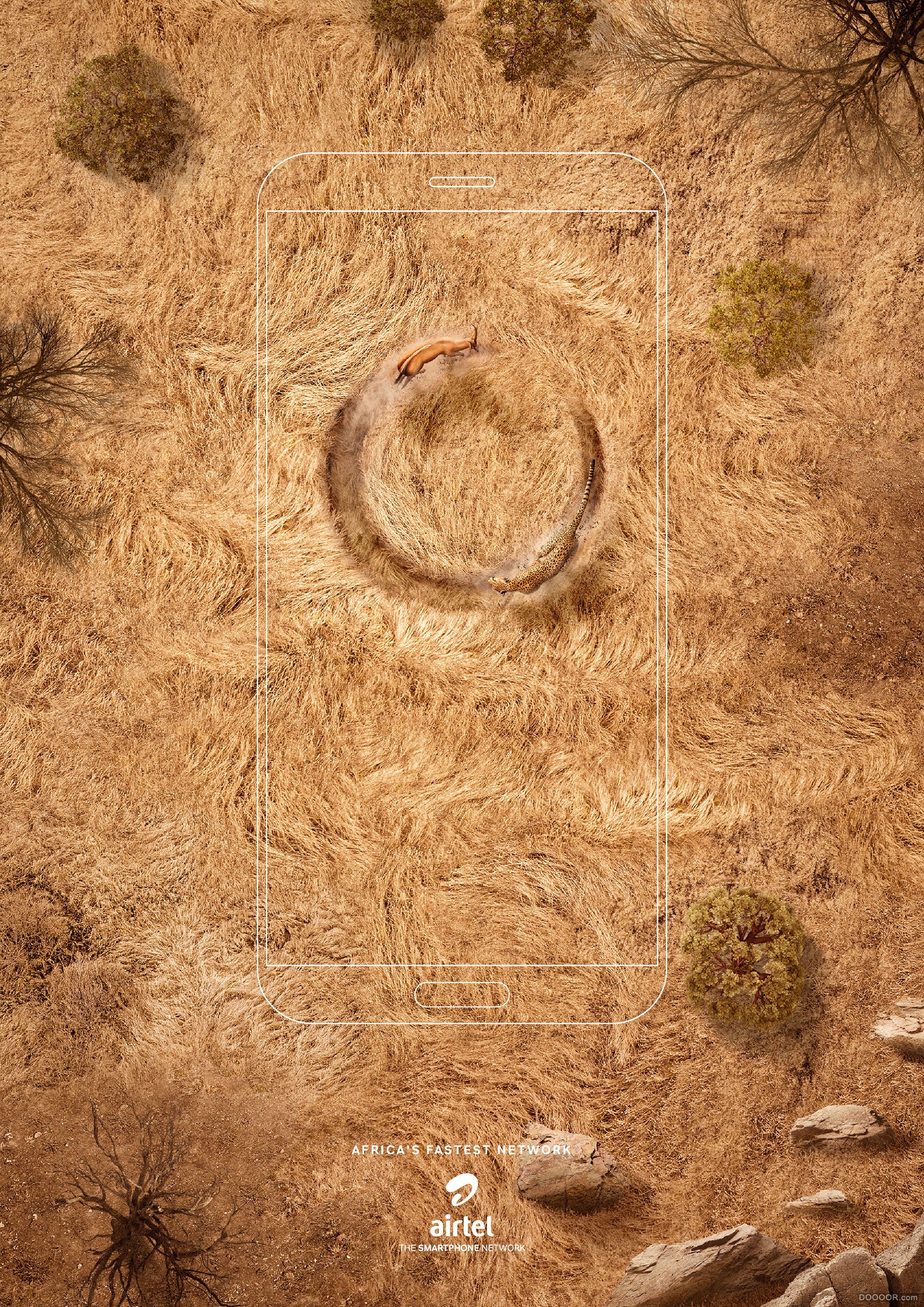 AIRTEL-非洲最快智能手机网络创意海报设计-巴西Post-Production Ads References Award.jpg