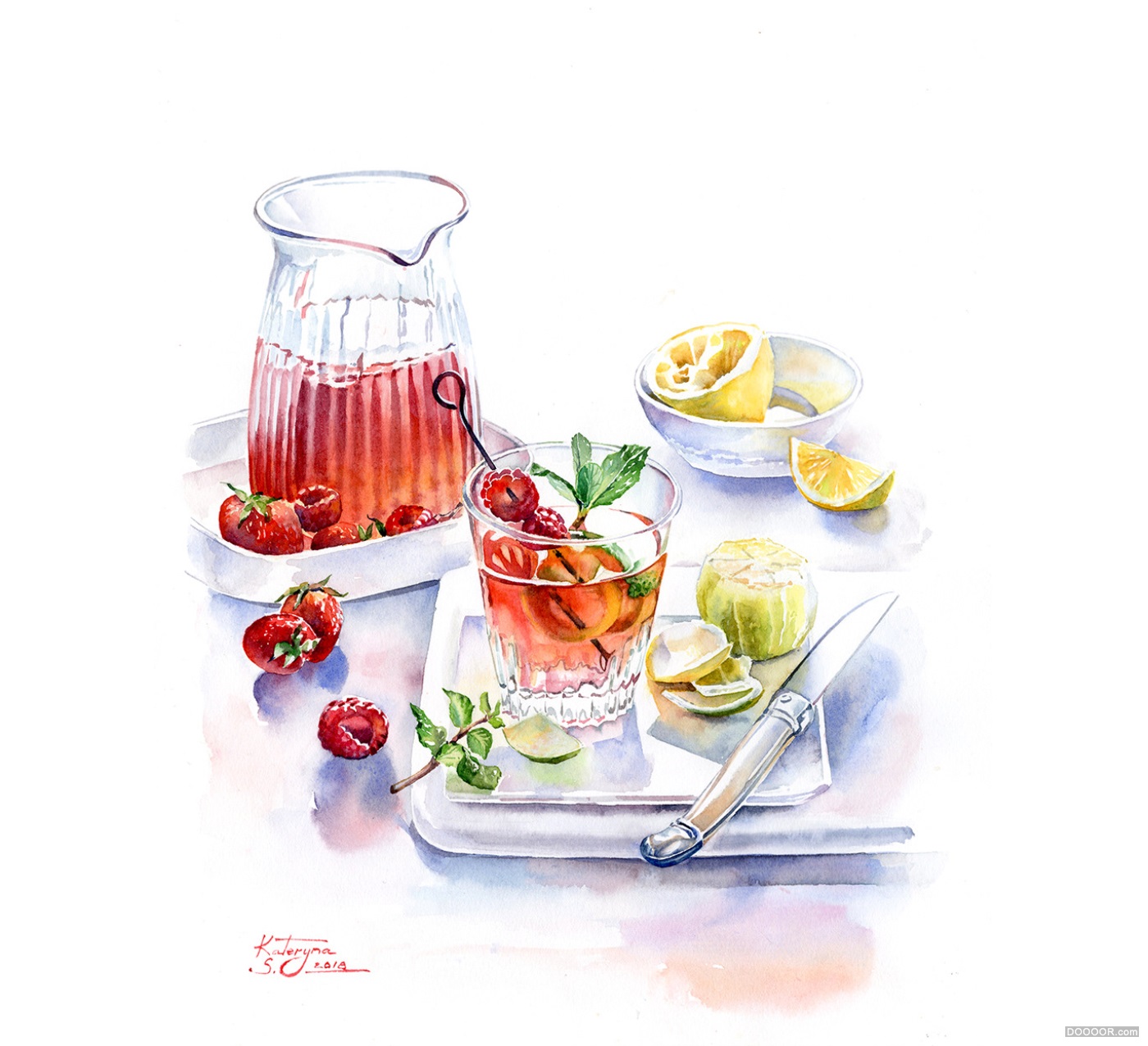 顶级鲜花美食水果手绘插画-挪威Kateryna Savchenko [46P] (17).jpg