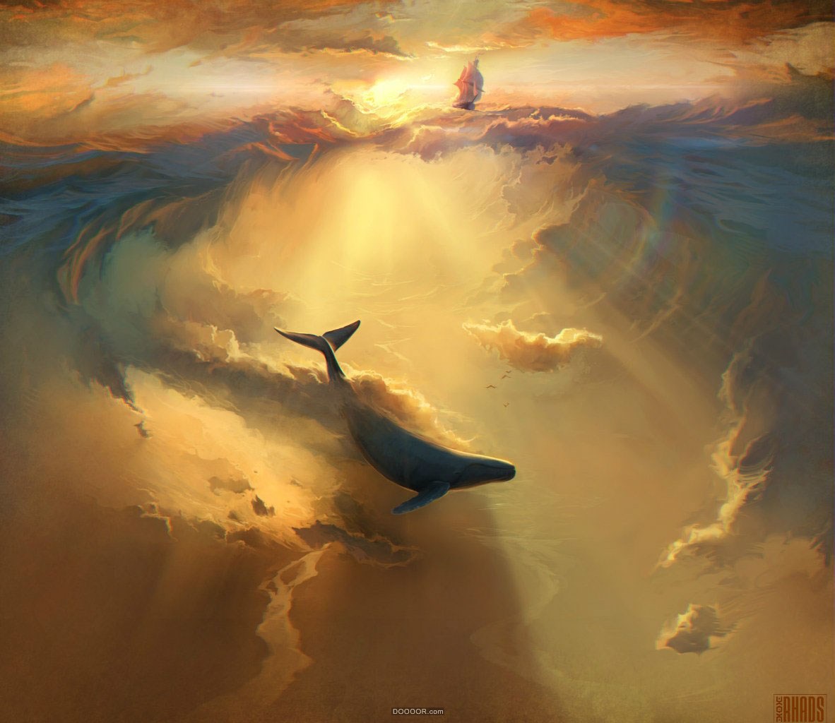 空中海洋-俄罗斯Artem Chebokha空灵想象插画作品 [43P] (5).jpg