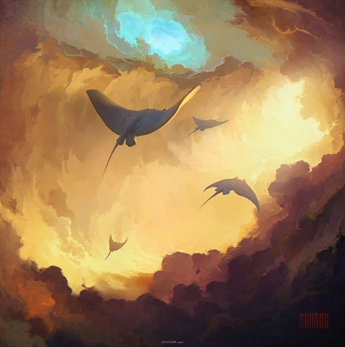 空中海洋-俄罗斯Artem Chebokha空灵想象插画作品 [43P] (6).jpg