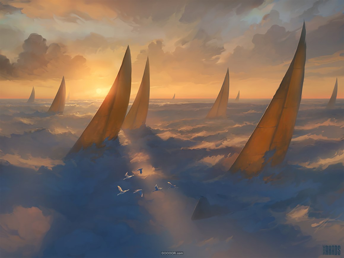 空中海洋-俄罗斯Artem Chebokha空灵想象插画作品 [43P] (21).jpg