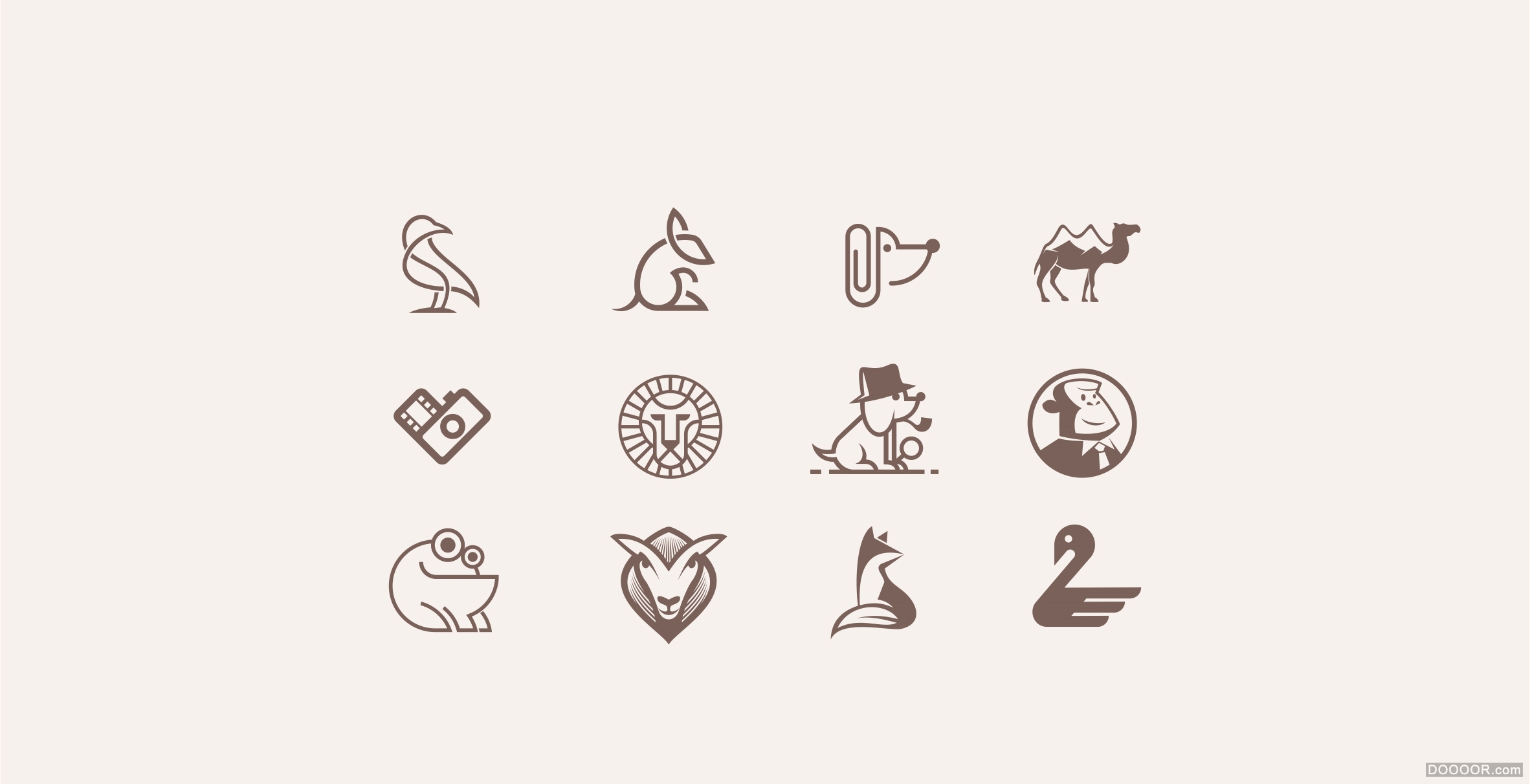 霸气动物logo设计图片