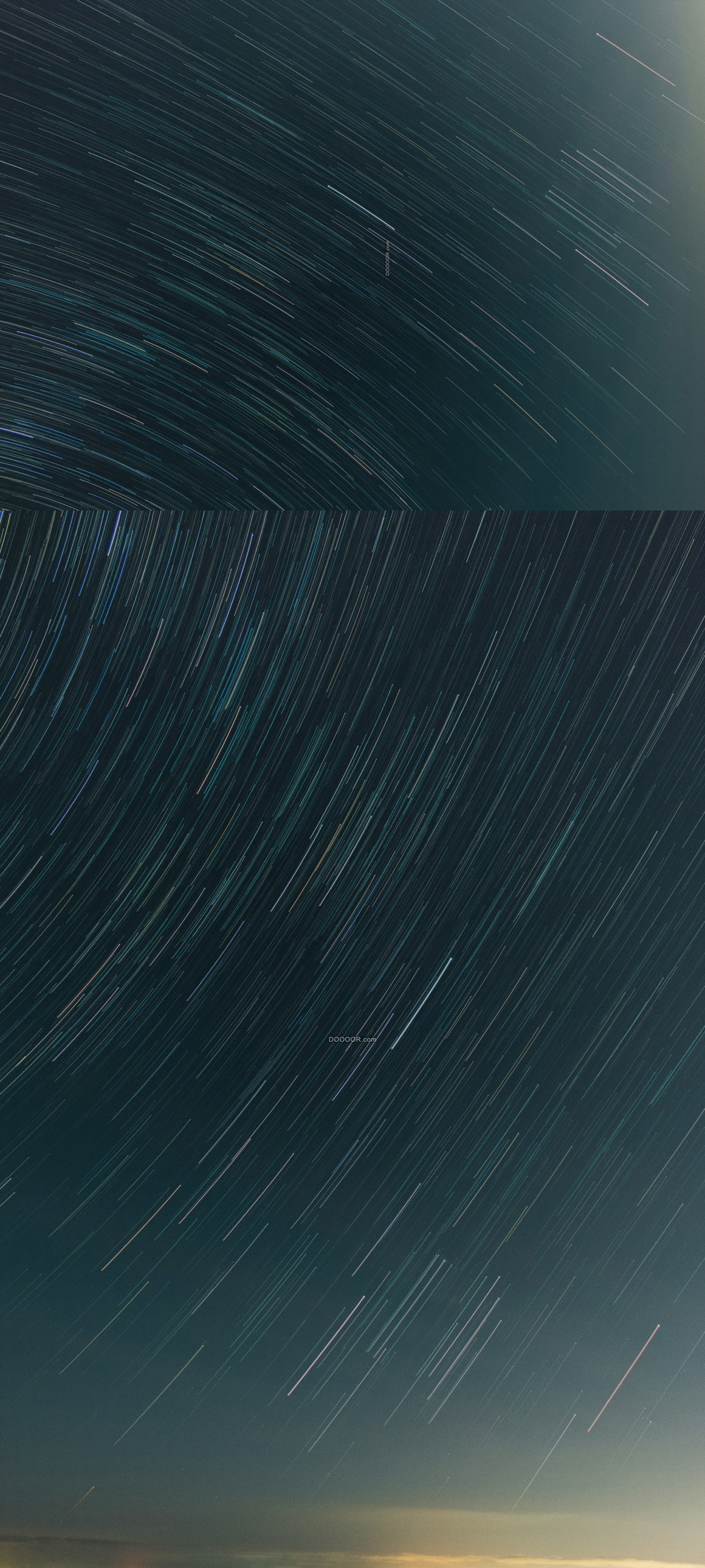 01507_星空景色素材傍晚时分天空还未完全暗淡一道道流星划破寂静的夜空.jpg.jpg