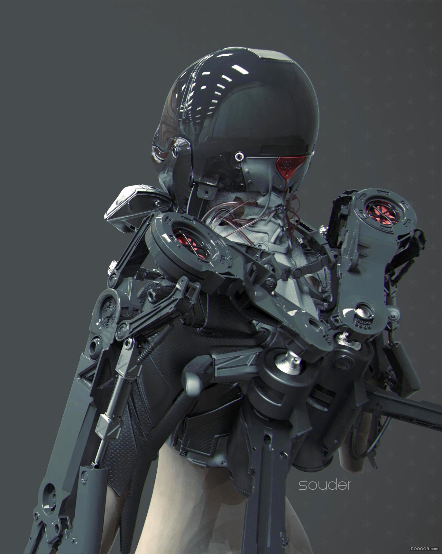 Sci-Fi Assault Armor for Genesis 8 Male(s)-科幻突击盔甲为创世纪8男性_DAZ模型网