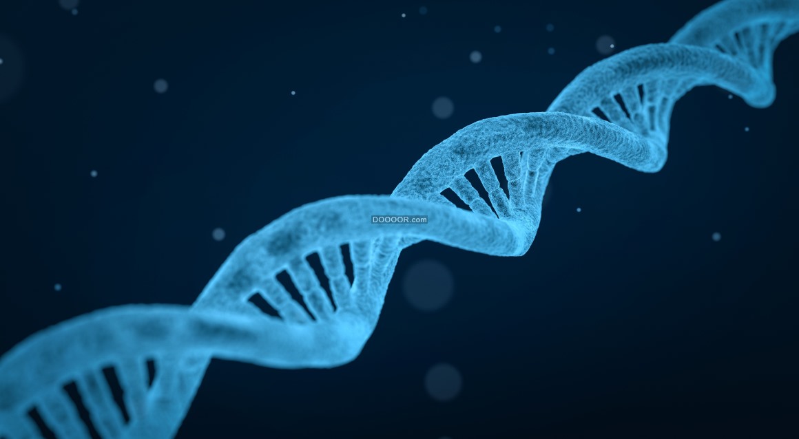 02005_科学技术素材设计生物科学遗传学研究领域显微镜下观测到蓝色螺旋状的基因链.jpg.jpg