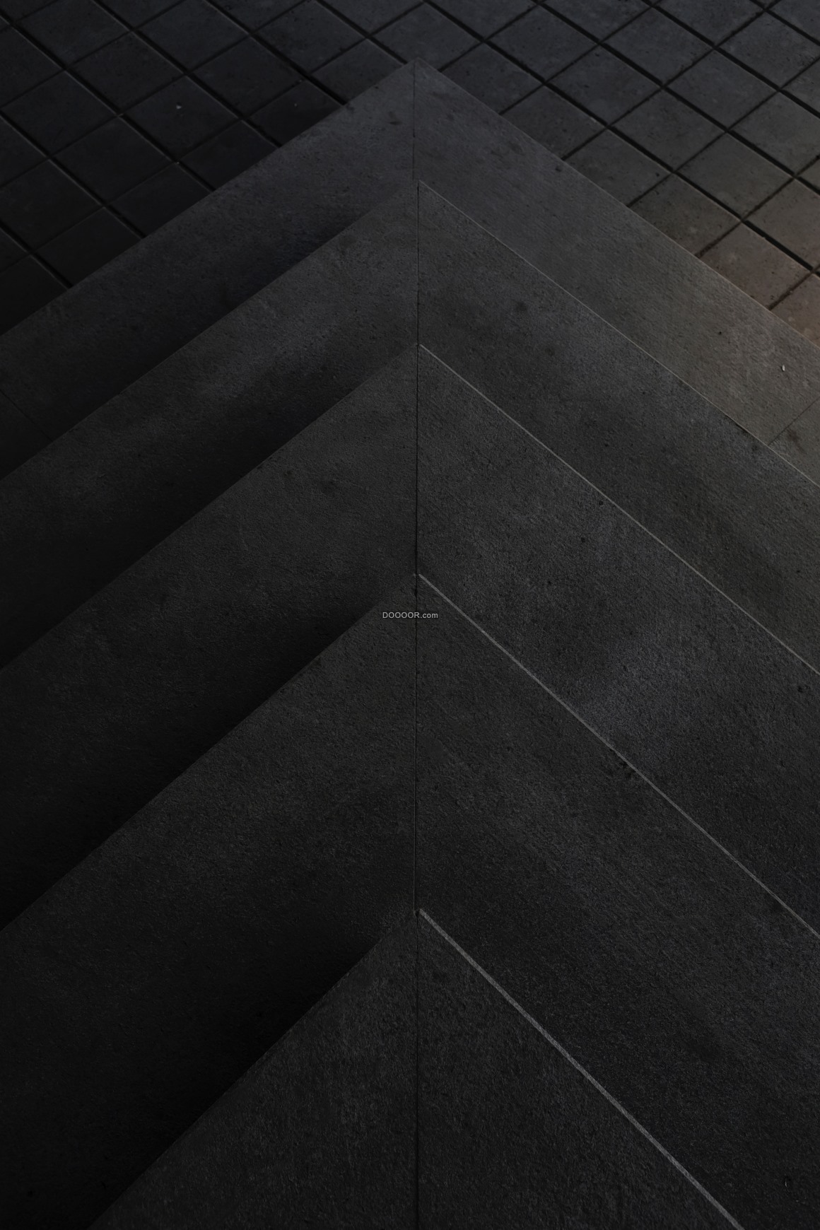 02530_建筑素材设计灰色的台阶由上到下连接着方砖铺就的地面.jpg