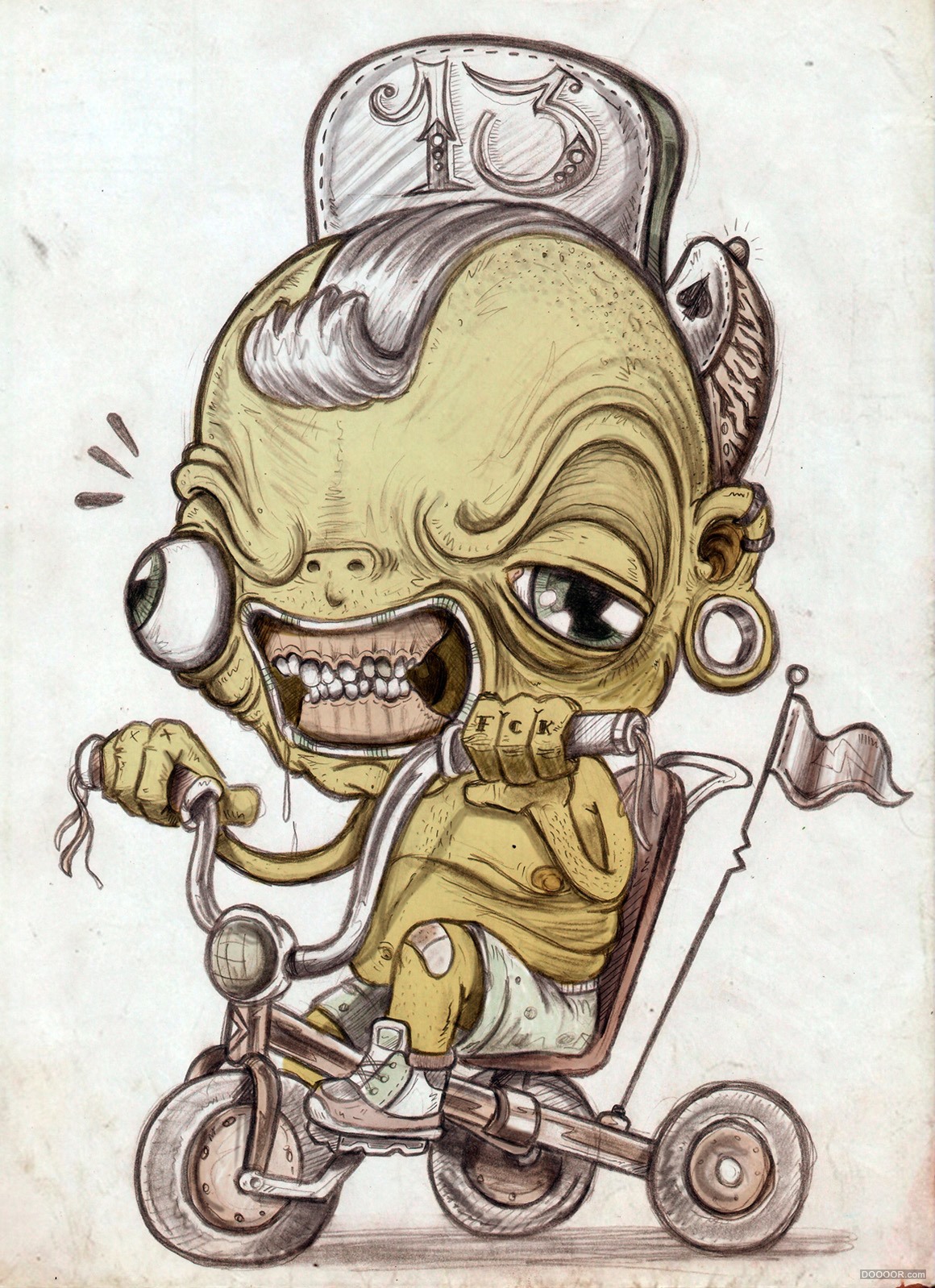 哥伦比亚Guacala illustration Studio怪物感T恤风格插画作品 [48P] (10).jpg