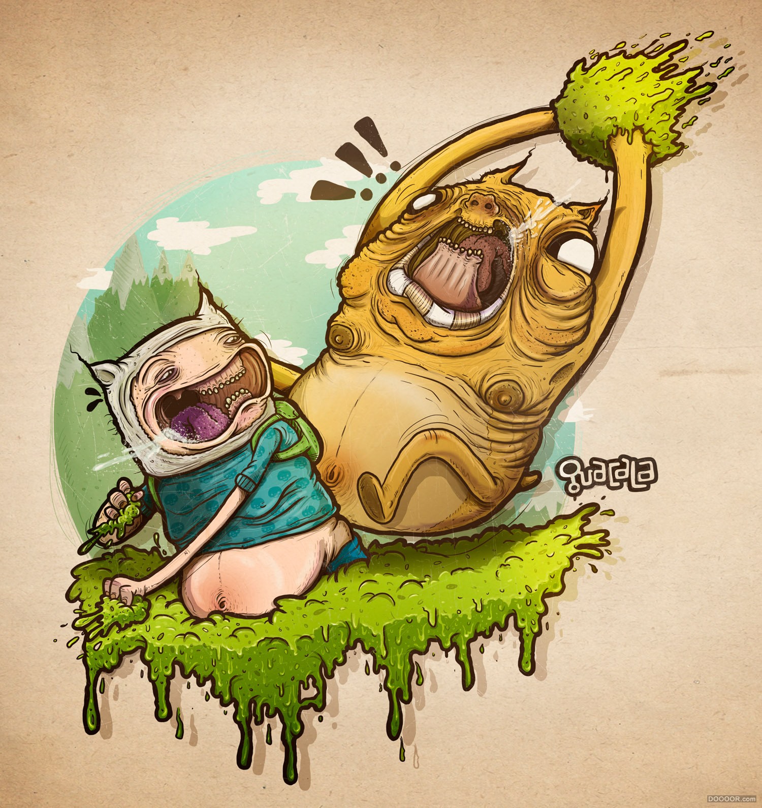 哥伦比亚Guacala illustration Studio怪物感T恤风格插画作品 [48P] (14).jpg