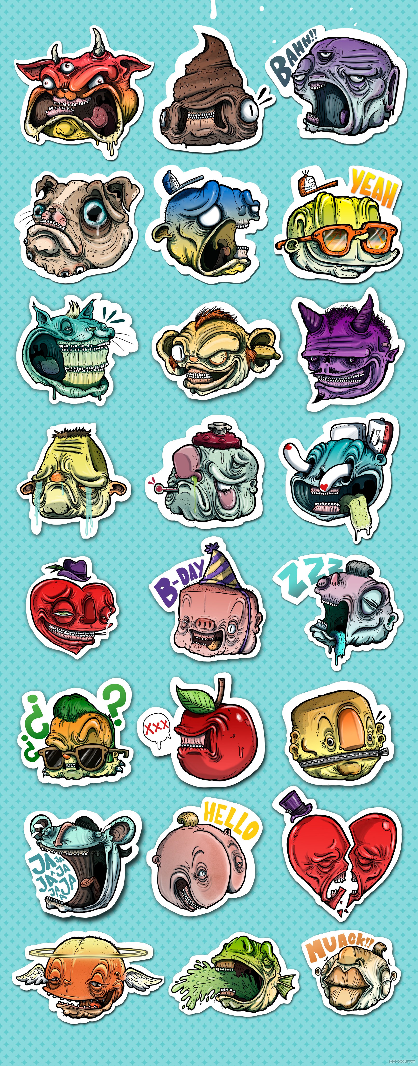 哥伦比亚Guacala illustration Studio怪物感T恤风格插画作品 [48P] (18).jpg