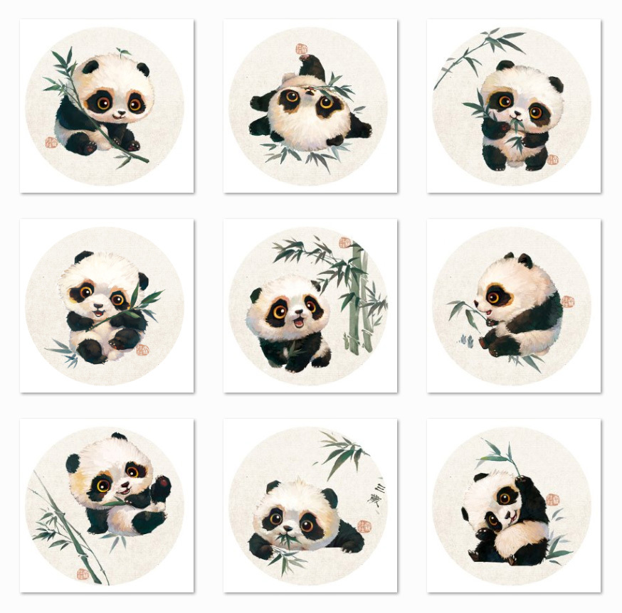 【萌宠by雪娃娃】——熊猫&amp;竹-成都-雪娃娃童画.jpg