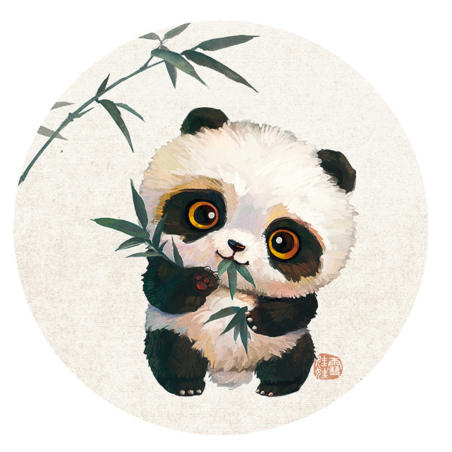 【萌宠by雪娃娃】——熊猫&amp;竹-成都-雪娃娃童画-3.jpg