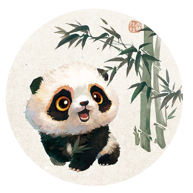 【萌宠by雪娃娃】——熊猫&amp;竹-成都-雪娃娃童画-5.jpg
