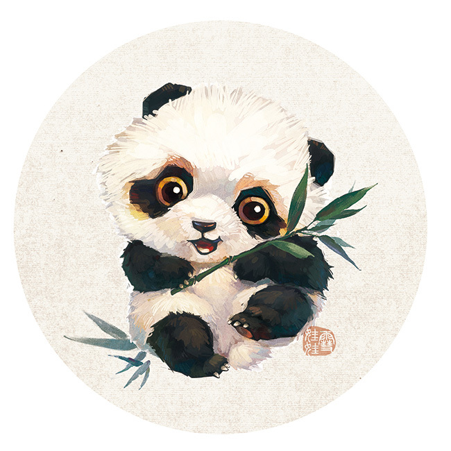 【萌宠by雪娃娃】——熊猫&amp;竹-成都-雪娃娃童画-4.jpg