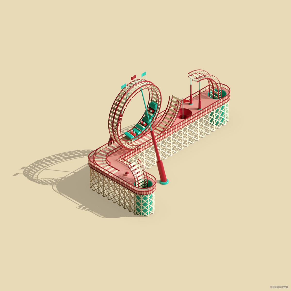 ALPHAPUTT-IOS GAME英文字母3D场景艺术字设计-英国Jonathan Lindgren [26P] (12).jpg.jpg