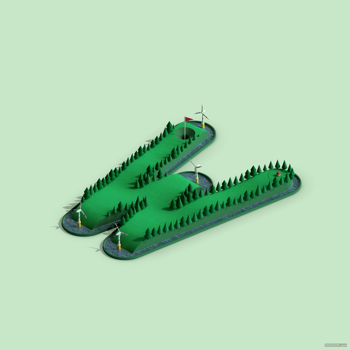 ALPHAPUTT-IOS GAME英文字母3D场景艺术字设计-英国Jonathan Lindgren [26P] (23).jpg.jpg