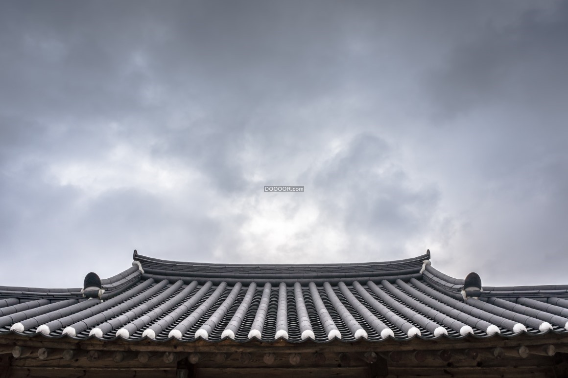 04049_天空阴云密布韩国风格的青石棉瓦建筑庄严肃穆建筑素材设计.jpg.jpg