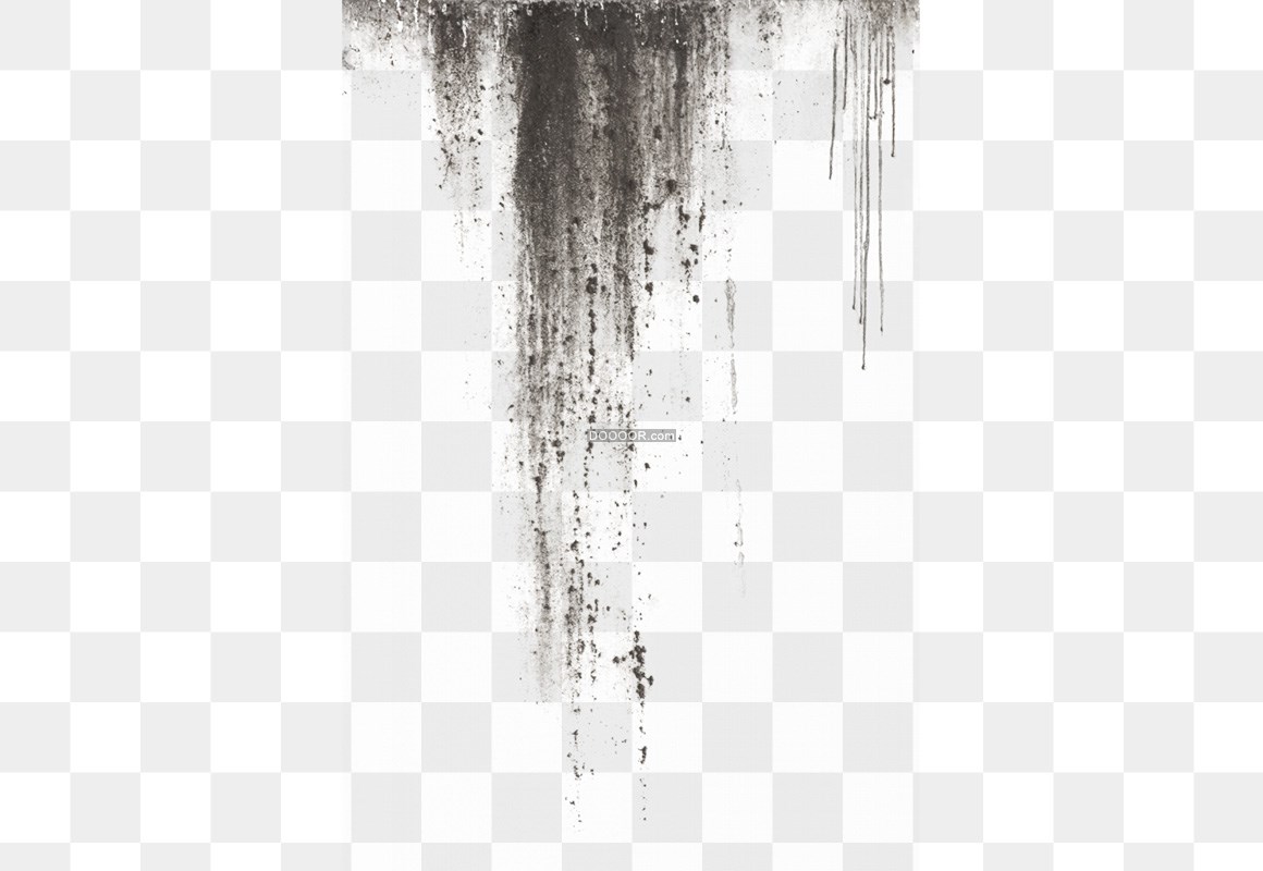 00463_抽象艺术画作黑色的墨水自上而下像黑色的瀑布免抠PNG素材.jpg