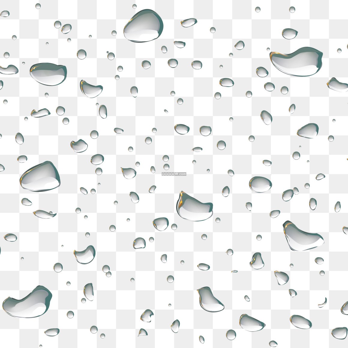 00540_清澈透明的水滴随机散布在桌面上透明PNG素材.jpg