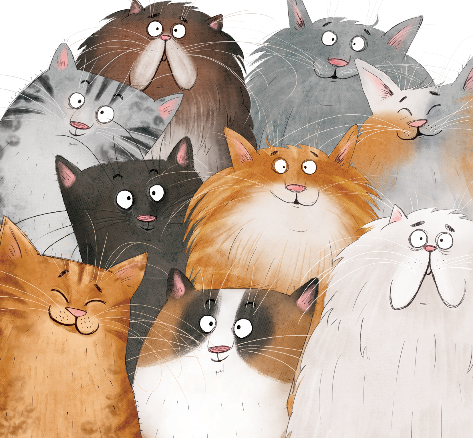 今日份治愈系猫猫插画~ （画师：mofu_sand… - 堆糖，美图壁纸兴趣社区