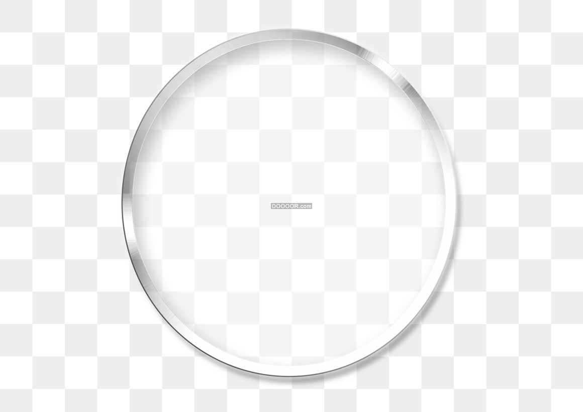 00683_一枚圆形透明玻璃镜片四周被打磨成磨砂状高清PNG素材.jpg