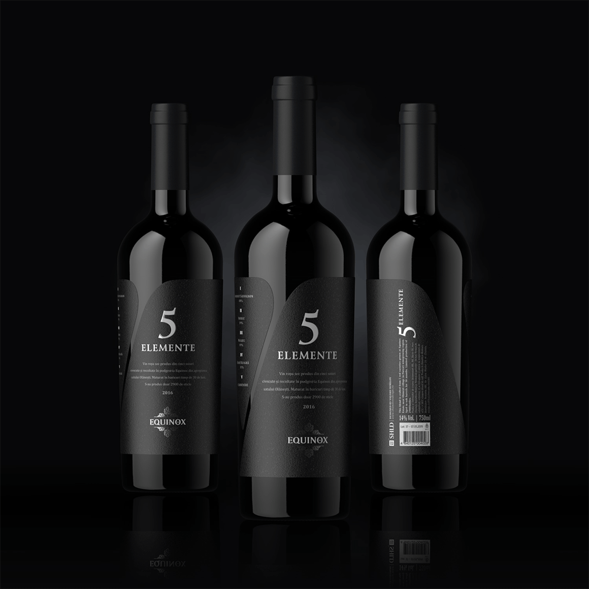 5 ELEMENTS世界一流摩尔多瓦优质陈酿葡萄酒中黑色洋酒包装设计-摩尔多瓦共和国SHUMI L.gif