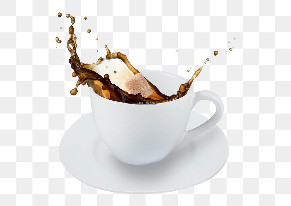 卡通喝咖啡休息女孩元素GIF动态图咖啡元素[gif]GIF下载 - 觅知网