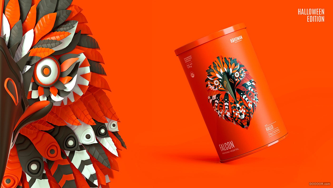 BIRDMAN“鸟人”鸟类头像插画植物蛋白包装罐设计-乌克兰Tough Slate Design [31P] (6).jpg