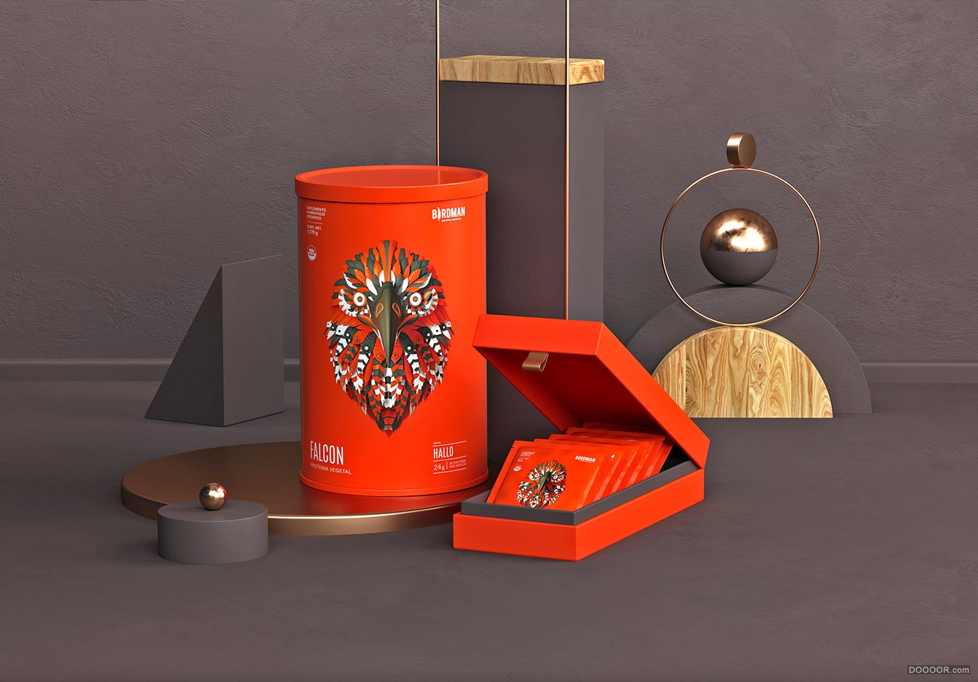 BIRDMAN“鸟人”鸟类头像插画植物蛋白包装罐设计-乌克兰Tough Slate Design [31P] (7).jpg