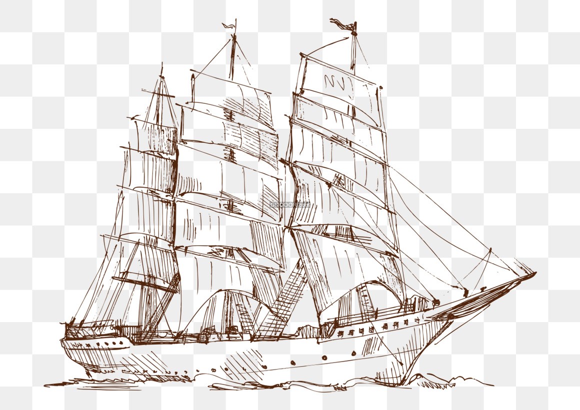 大海里的帆船简笔画画法图片步骤（学画画能赚钱吗） - 有点网 - 好手艺