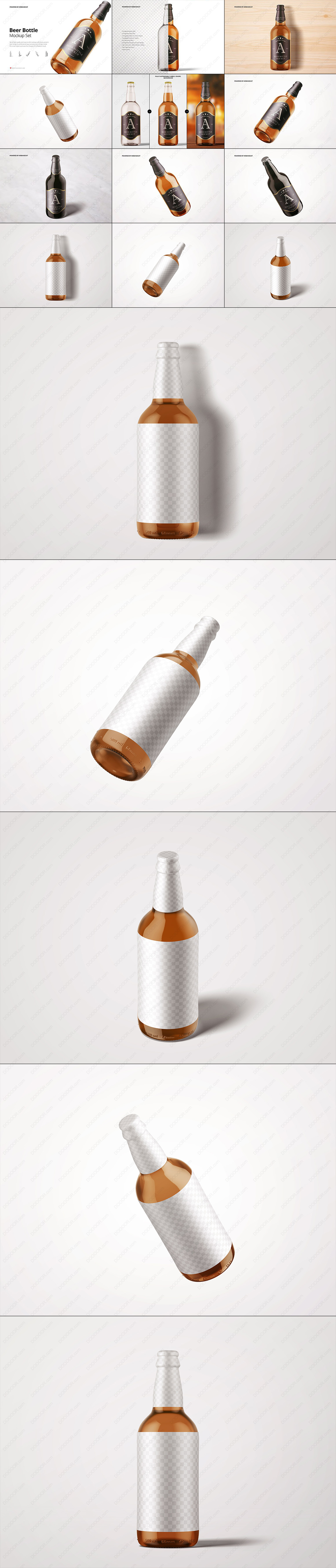 5视角粗玻璃啤酒瓶样机PSD素材.jpg