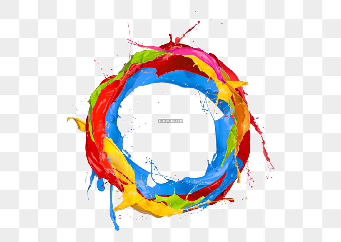 01207_不同颜色的染料交织在一起形成一个圆环免抠PNG素材.jpg