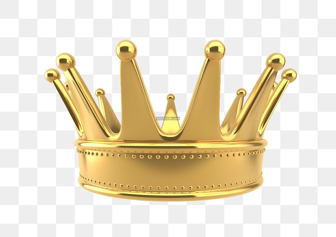 01497_一个金属的皇冠闪烁着光芒高清PNG素材.jpg