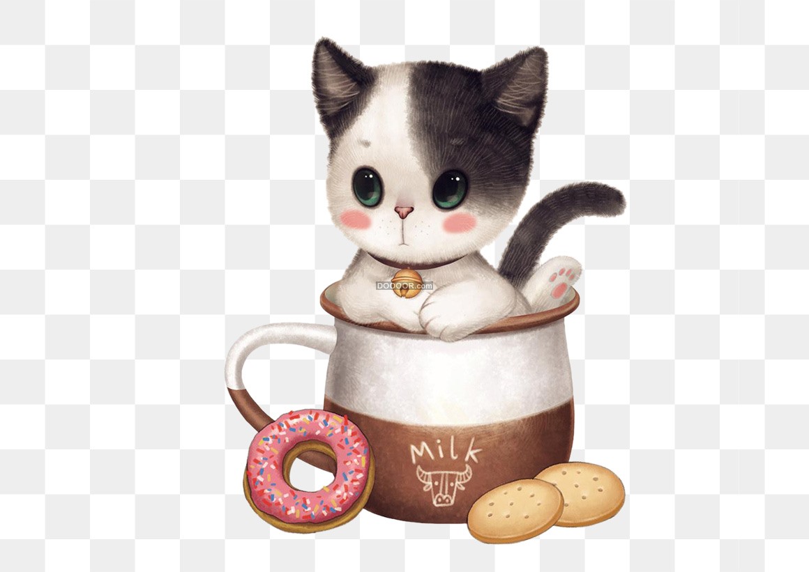 01661_一只可爱的小花猫蹲在在一个牛奶杯子里高清PNG素材.jpg