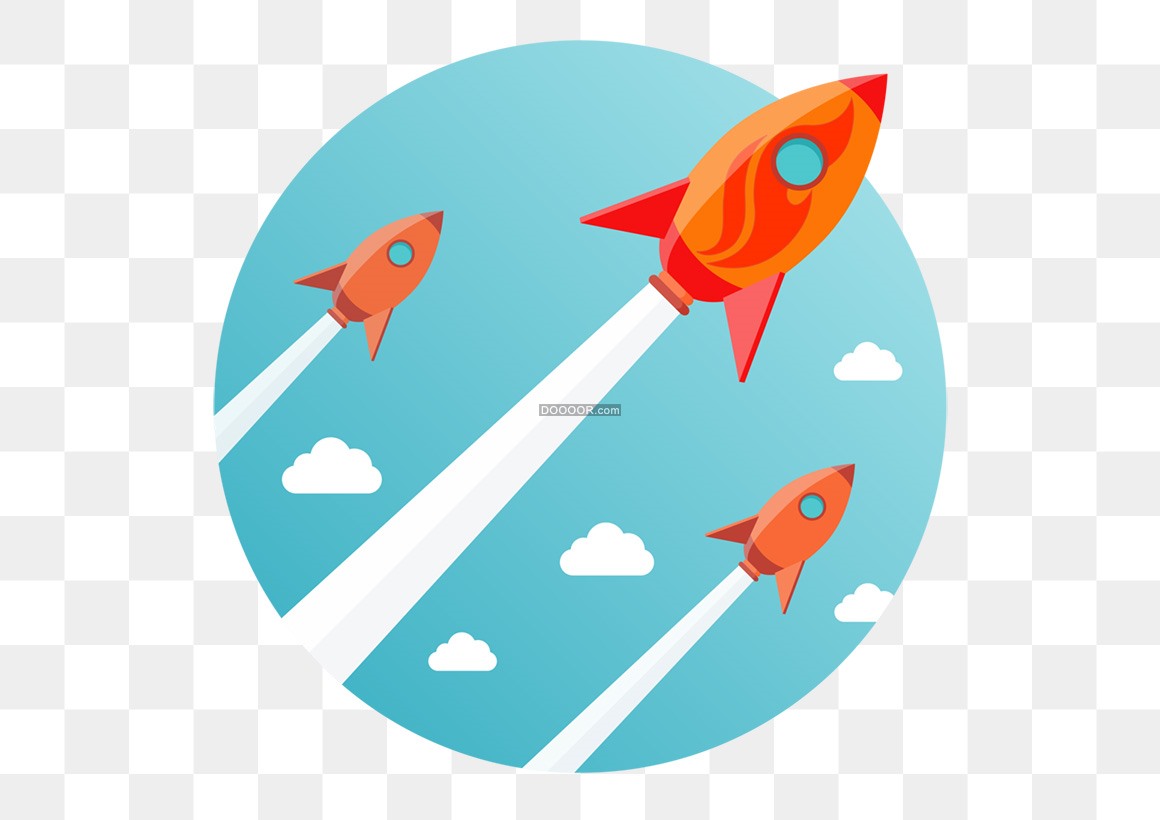 02083_几只火箭冲向太空透明PNG素材.jpg