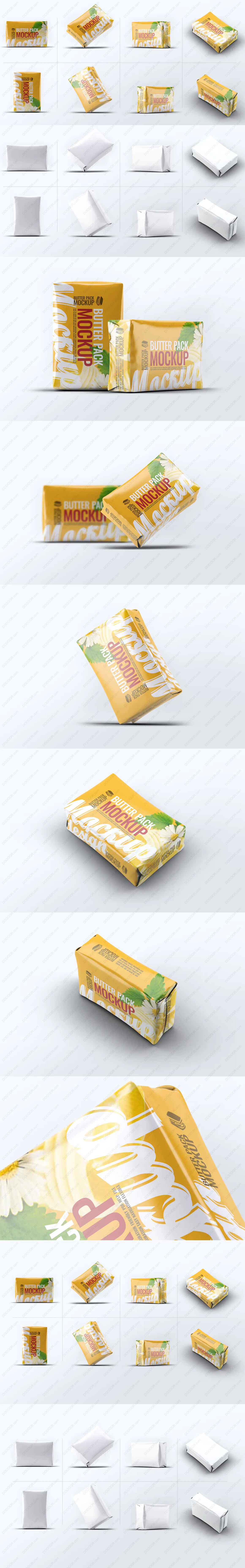 8视角奶油纸包装食品样机PSD模板素材.jpg