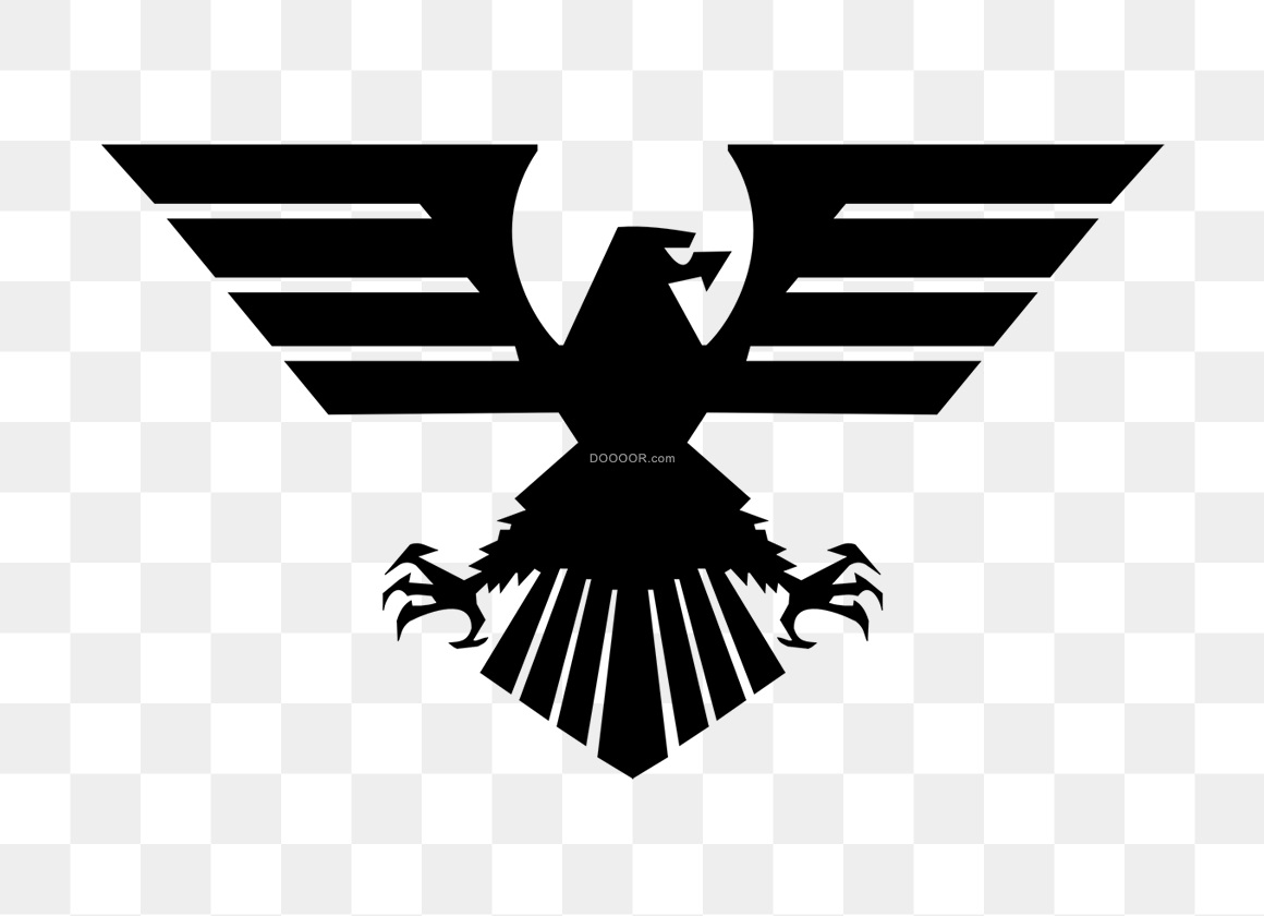 02262_一只黑色鹰矢量logo设计免抠PNG素材.jpg