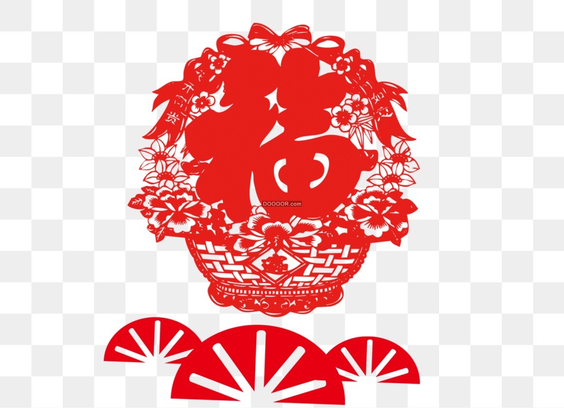 02869_中国传统节日春节剪纸艺术作品福字透明PNG素材.jpg