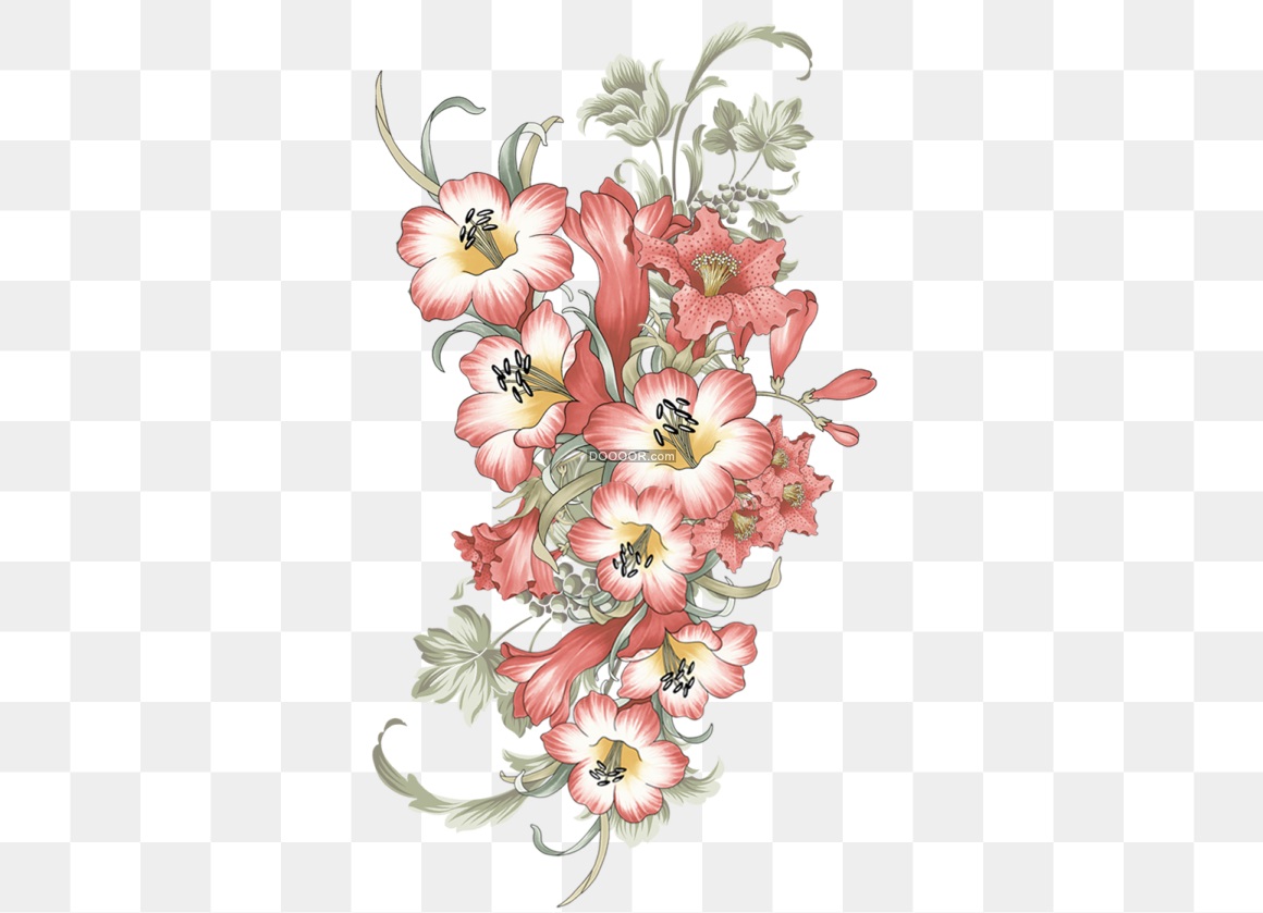 02938_粉色与白色的花竞相绽放高清PNG素材.jpg
