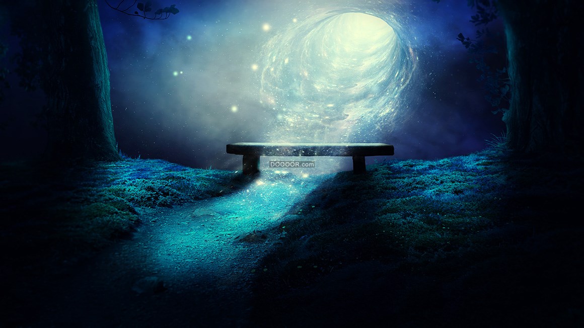 05705_浩瀚的星空散射下浪漫温暖的光背景花纹素材设计.jpg