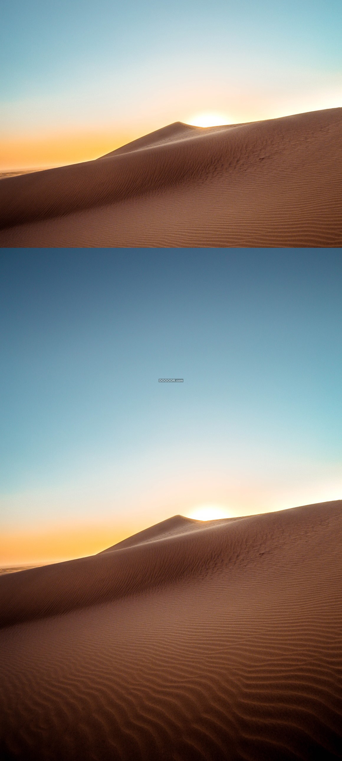 05961_太阳逐渐升起绵延起伏一望无际的沙漠自然风景素材设计.jpg