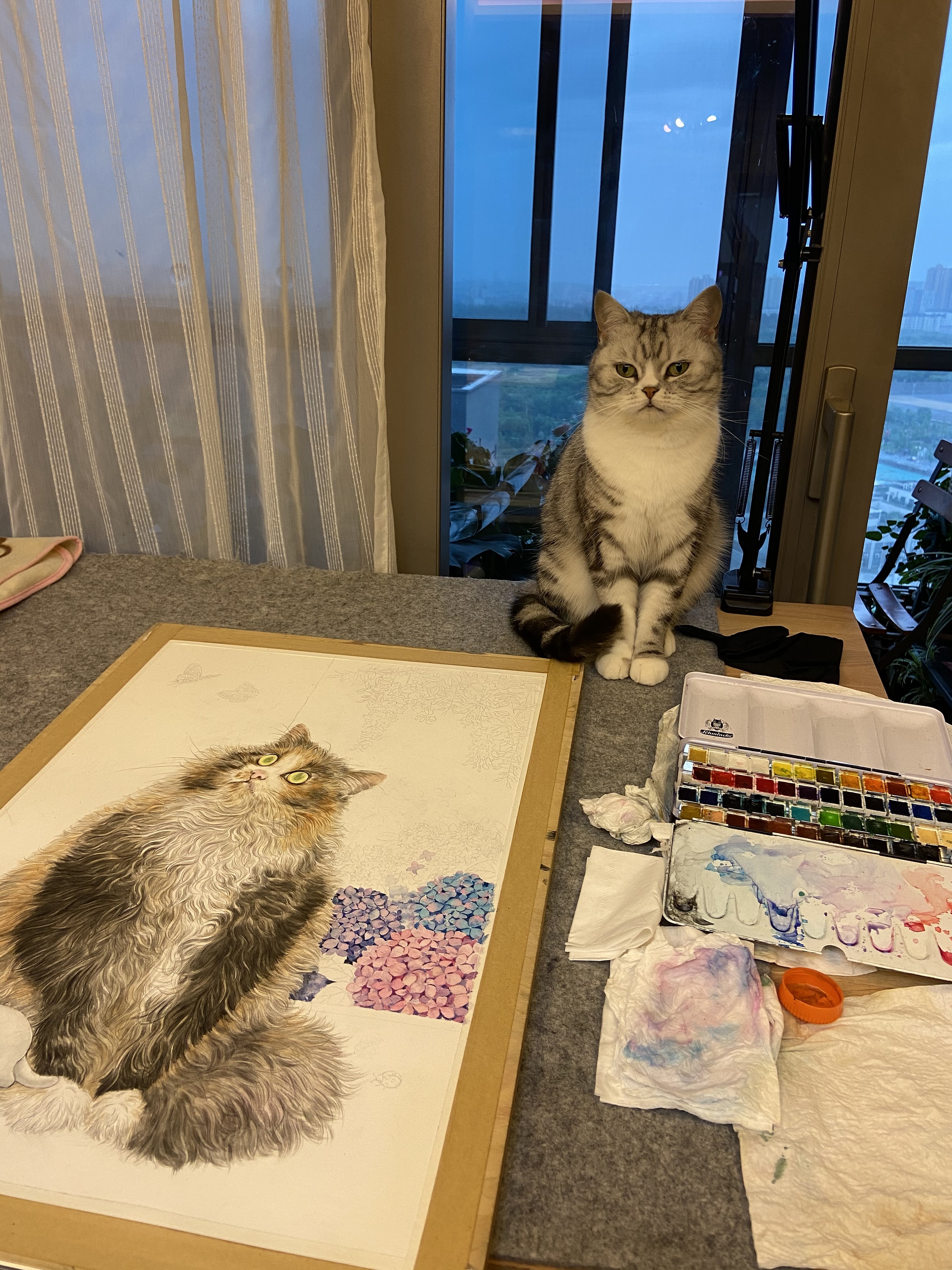 《八仙九猫》水彩插画系列  (8).jpg